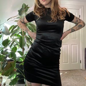 Zara Trafaluc Black Velvet Dress